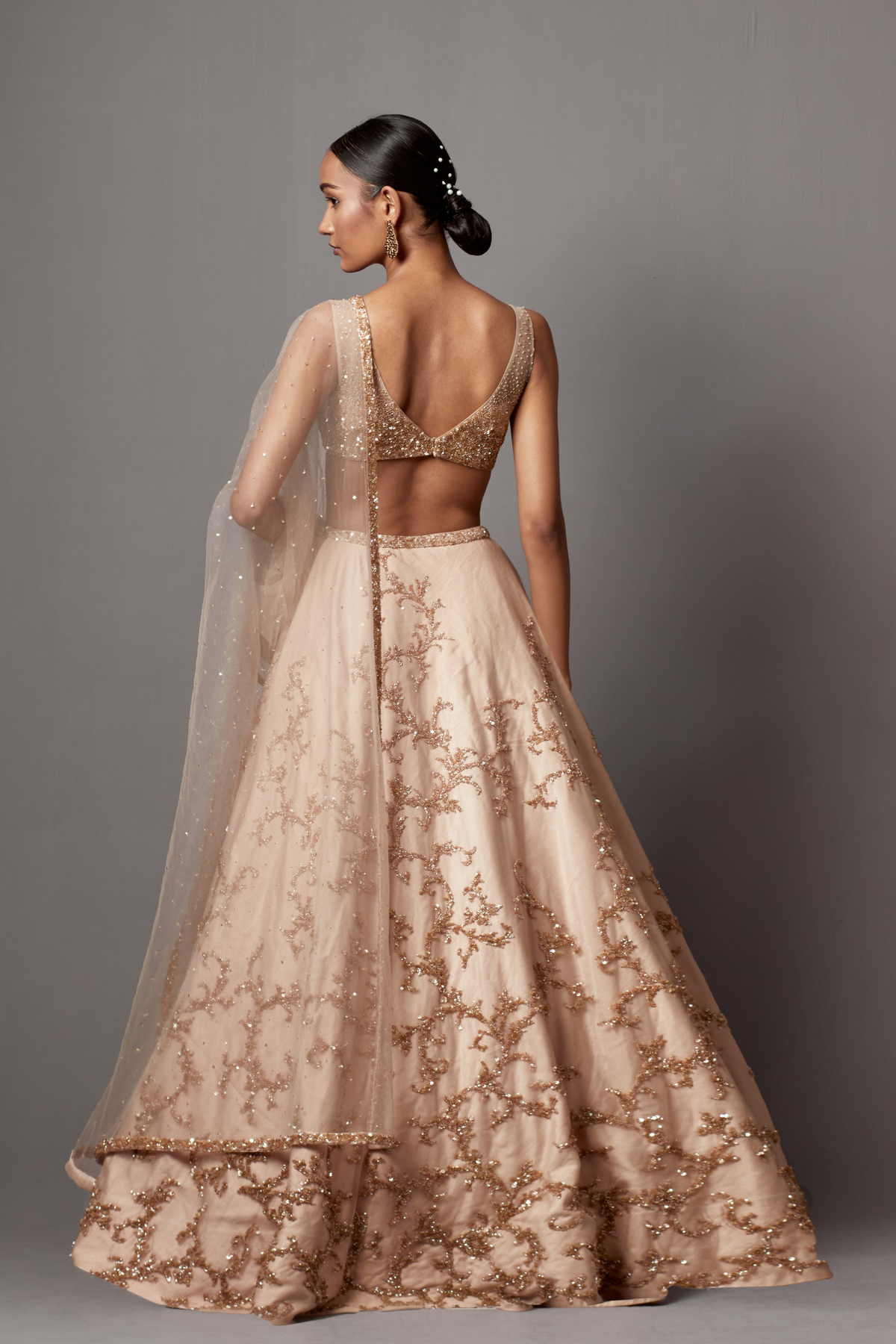 Beige Lehenga Set