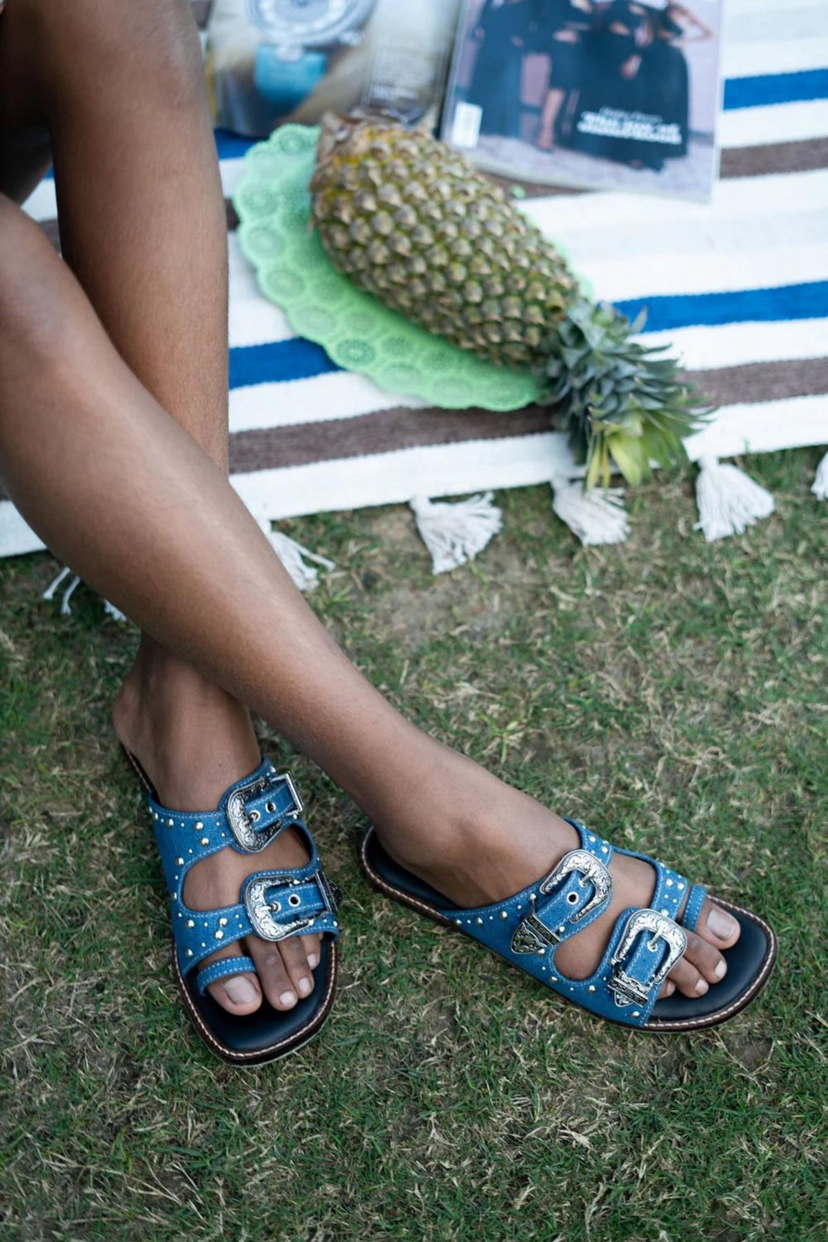 Noreen Denim Sandals