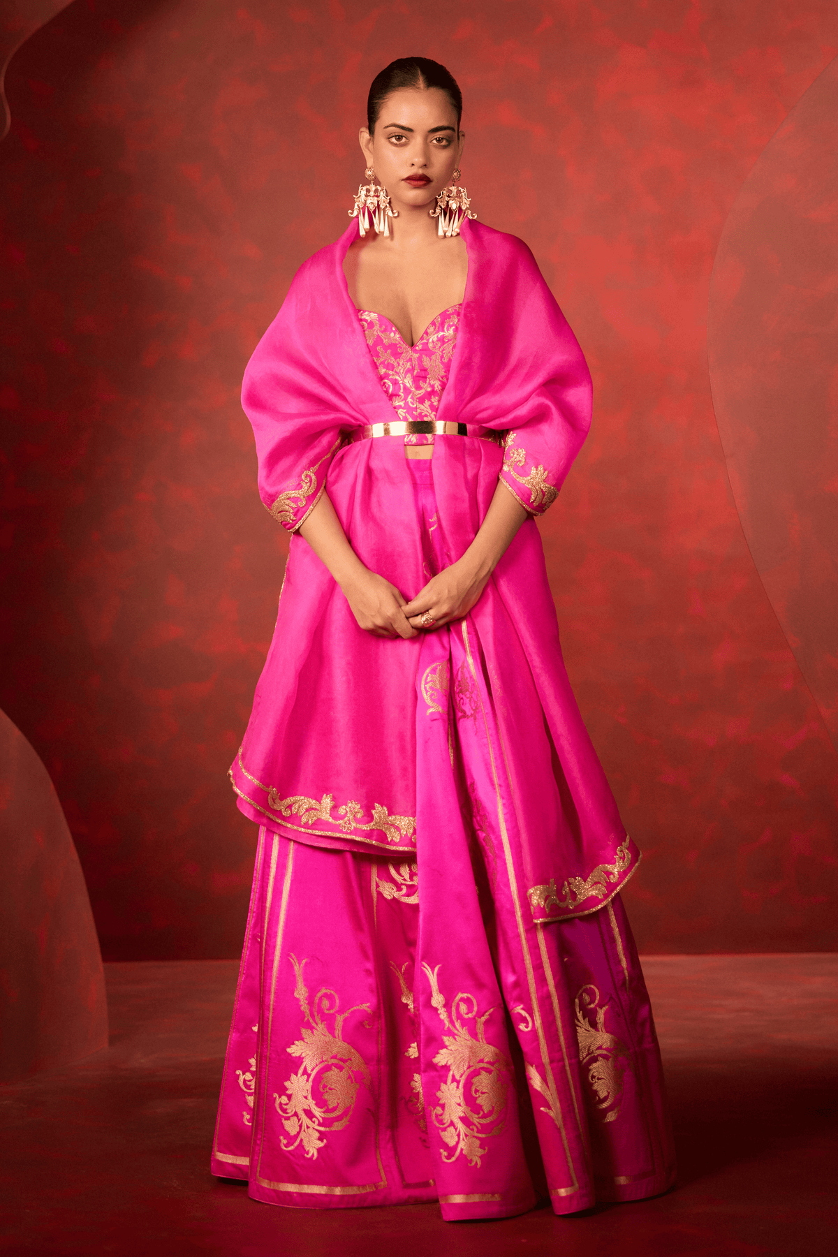 Vixen Lehenga in Pink