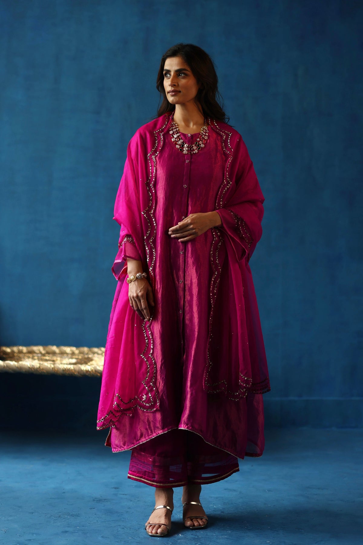 Fuchsia Kala Khatta Kurta Set