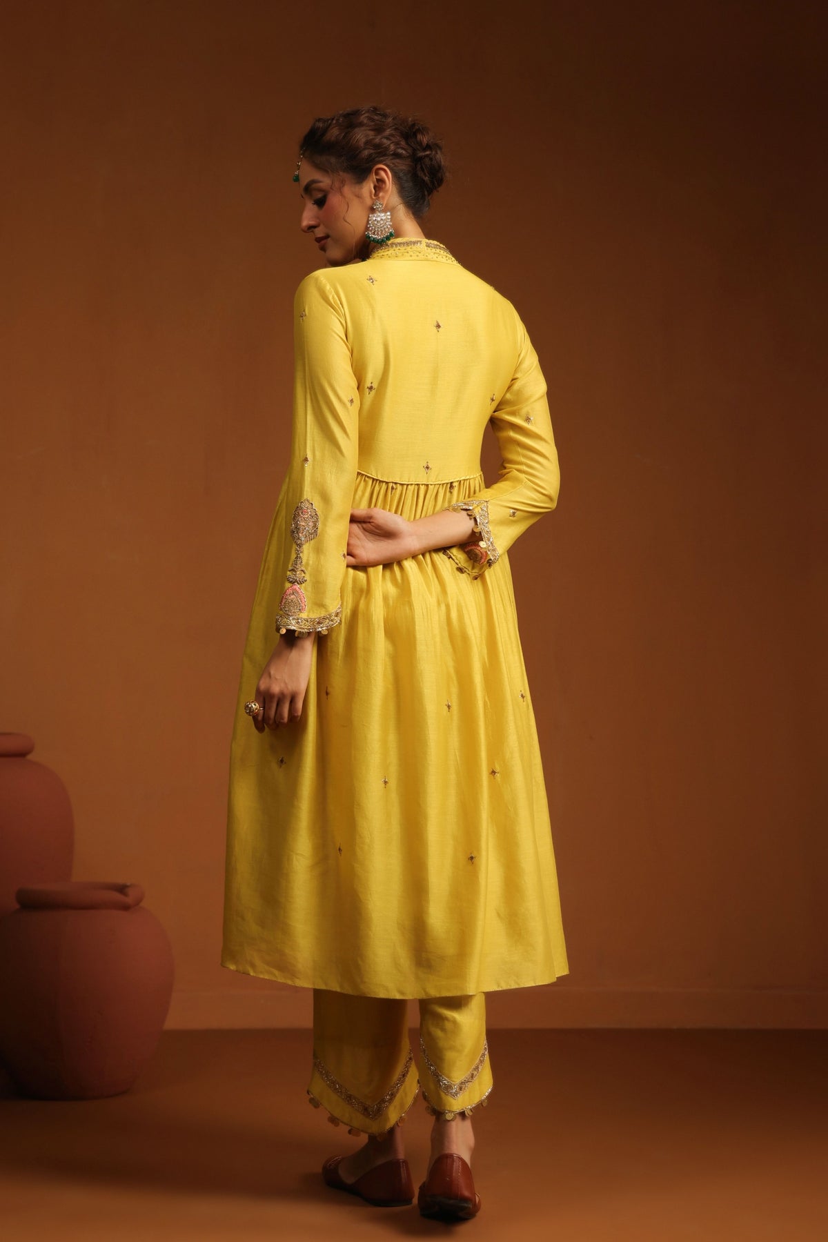 Yellow Chunnat Kurta Set