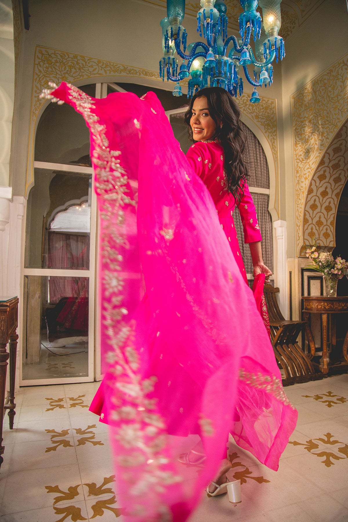 Hot Pink Angrakha Set