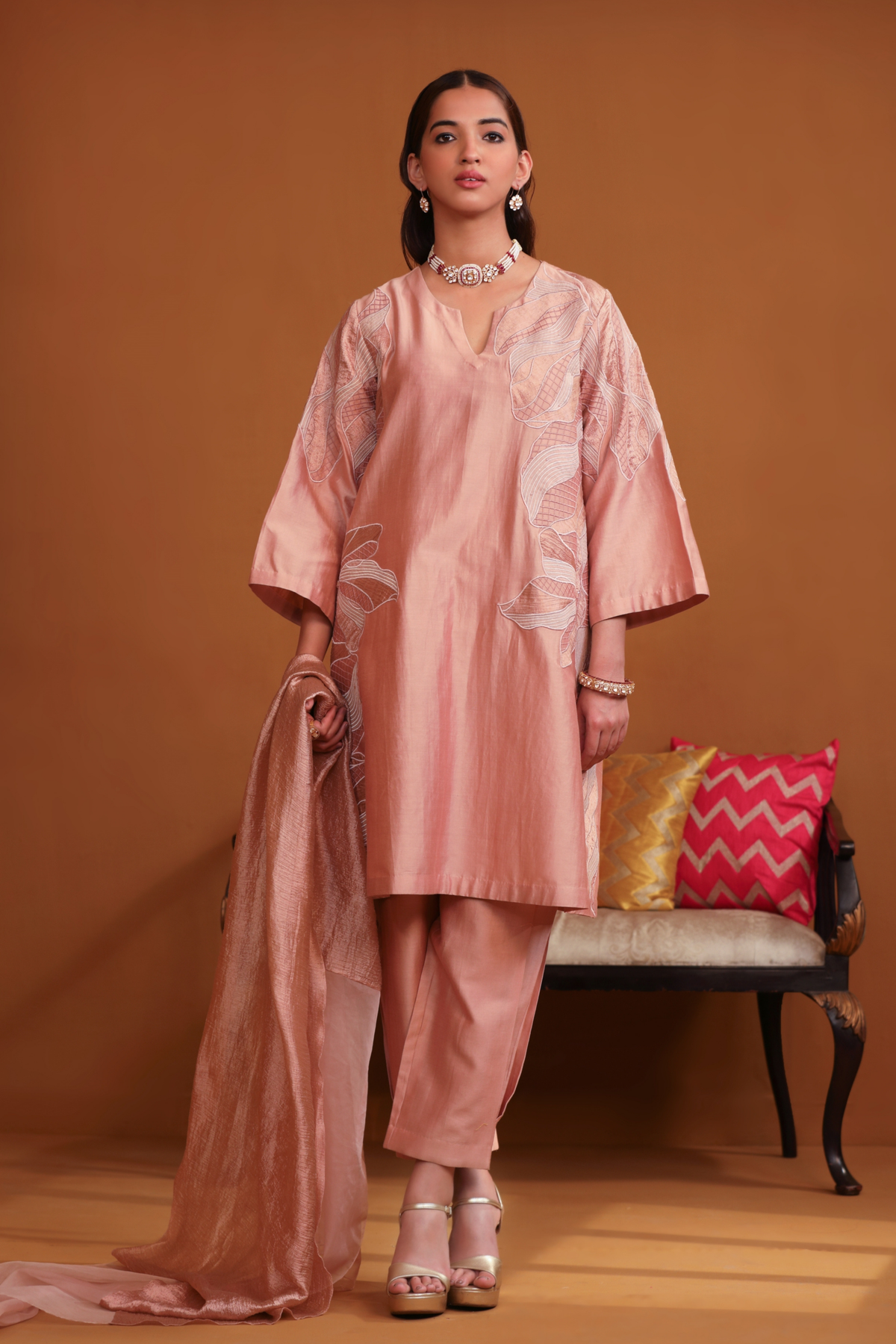 Huma Nude Pink Suit Set