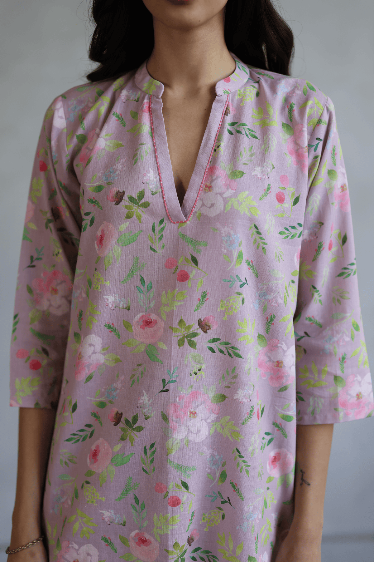 Soft Pink Hyacinth Tunic Set