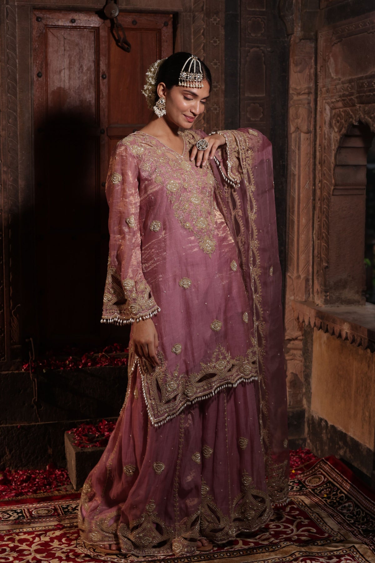 Pink Sharara Set