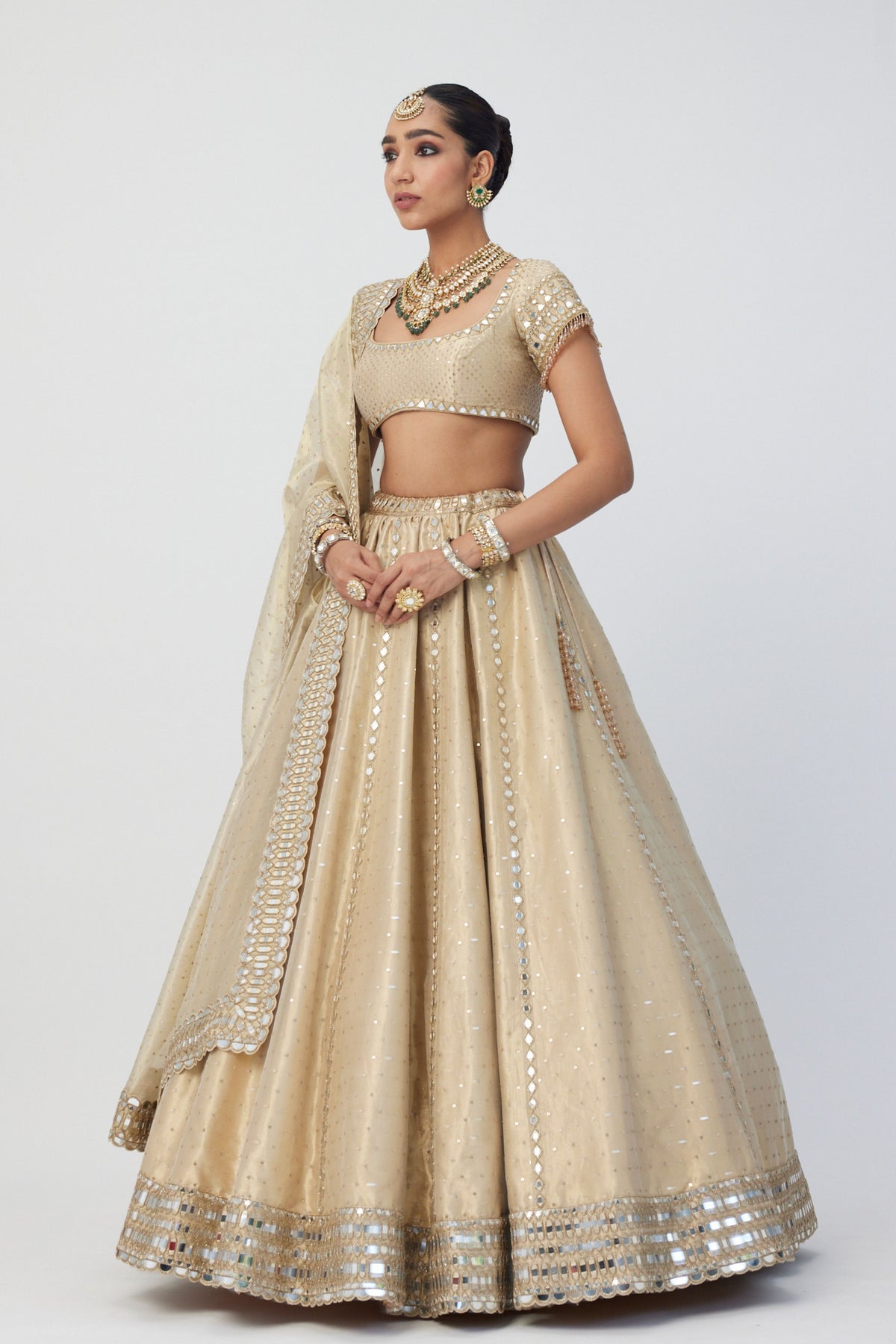 Golden Shimmer Lehenga Set