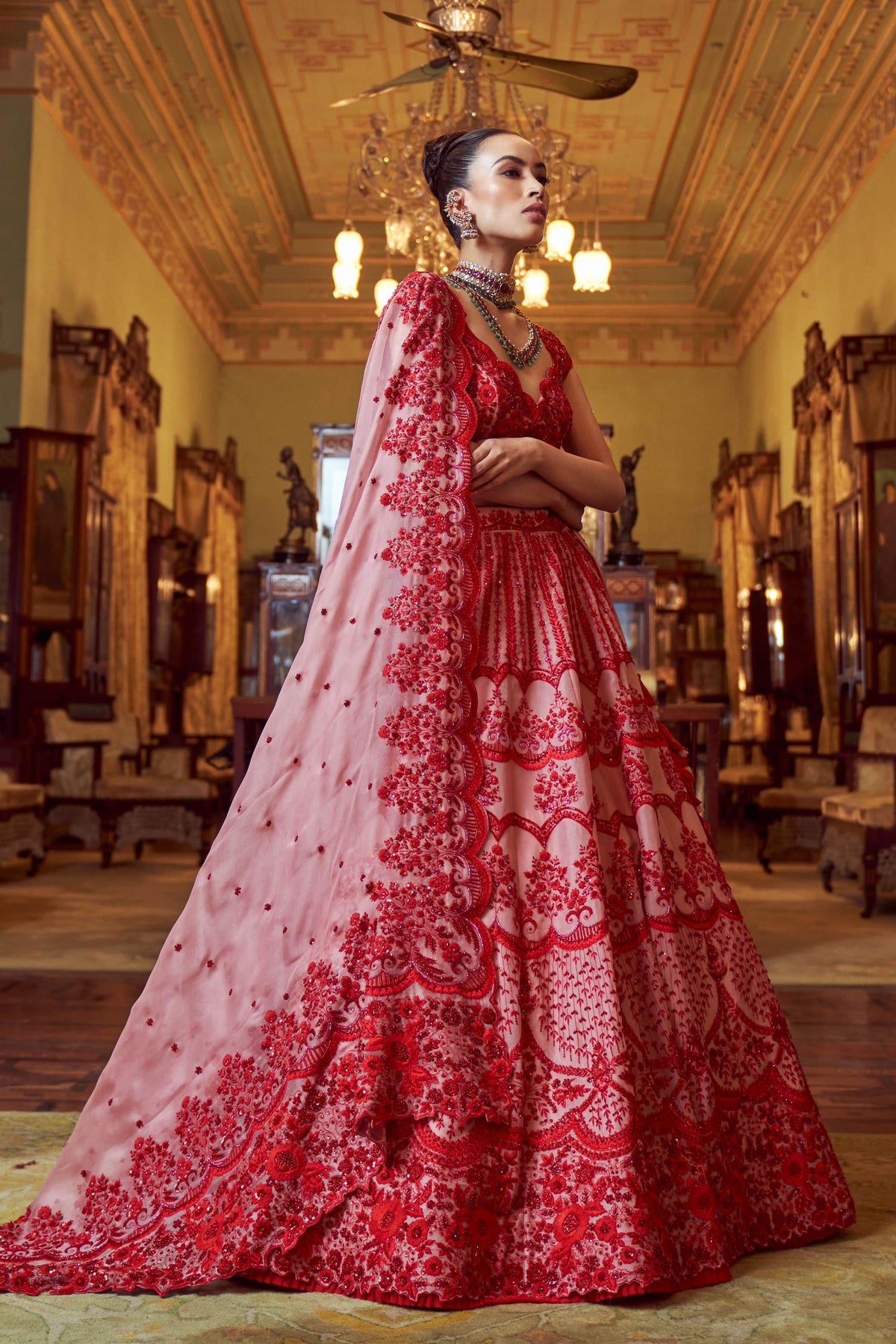 Scarlet Lehenga Set