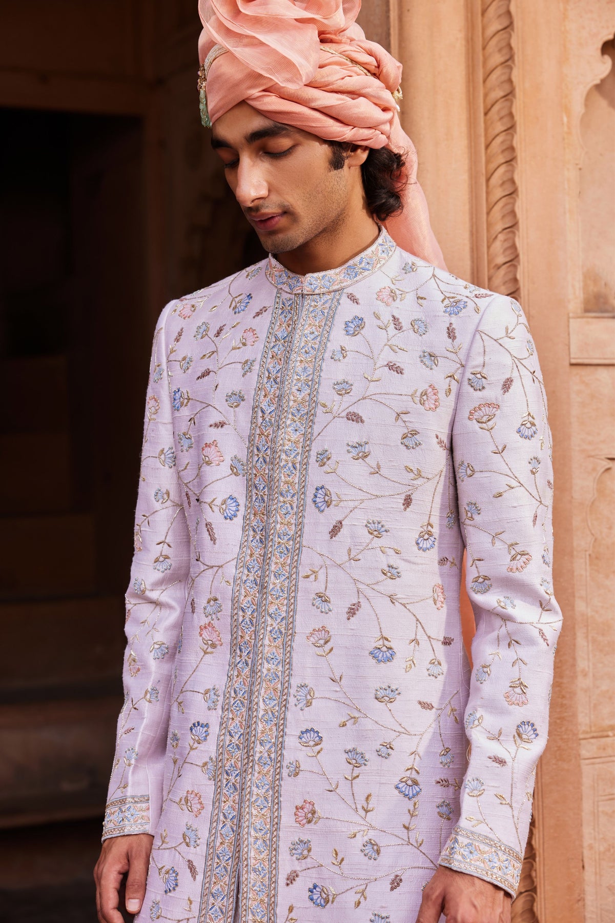 Asmaa Silk Sherwani Set