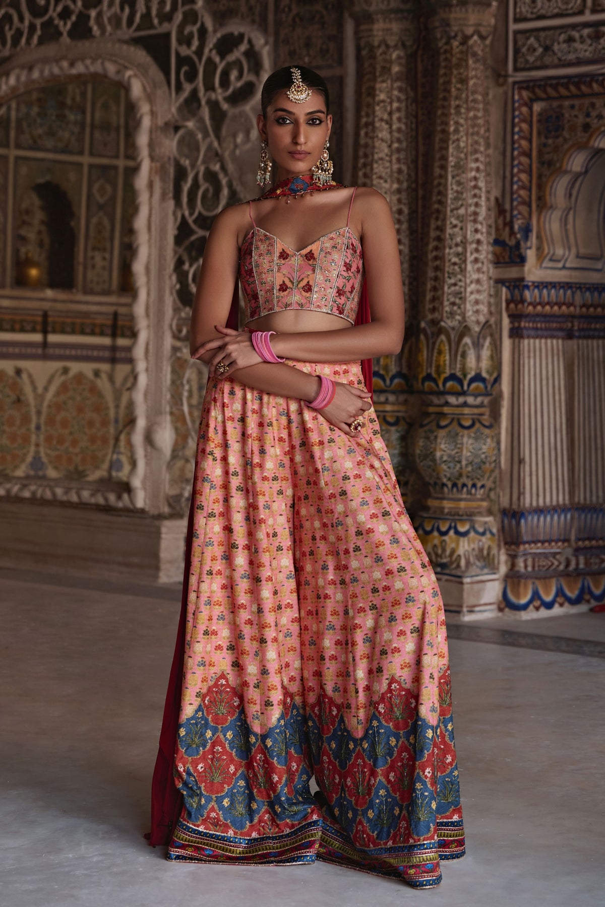 Sunset Saima Sharara Set