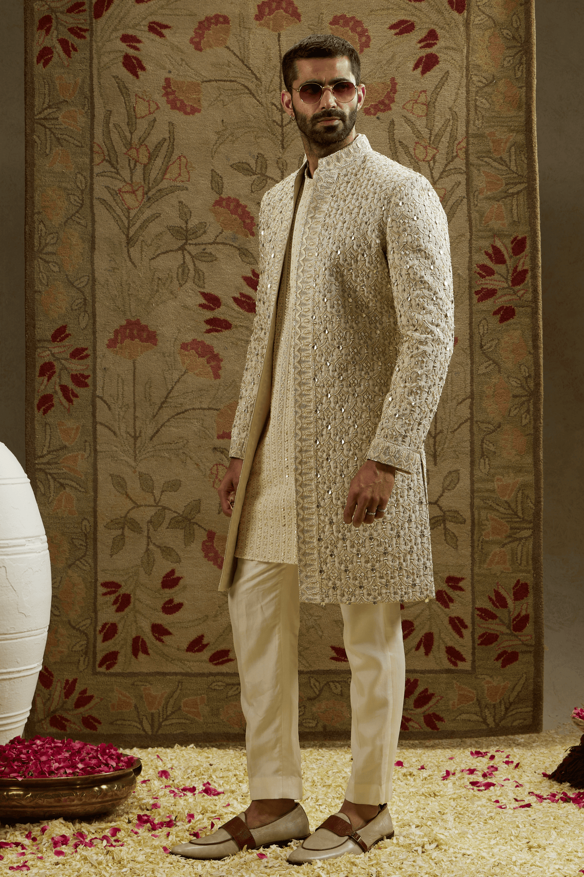 Magnolia Embellished Sherwani and Pants