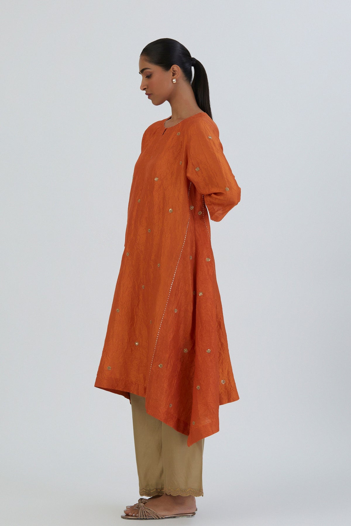 Meer Orange Kurta &amp; Pant