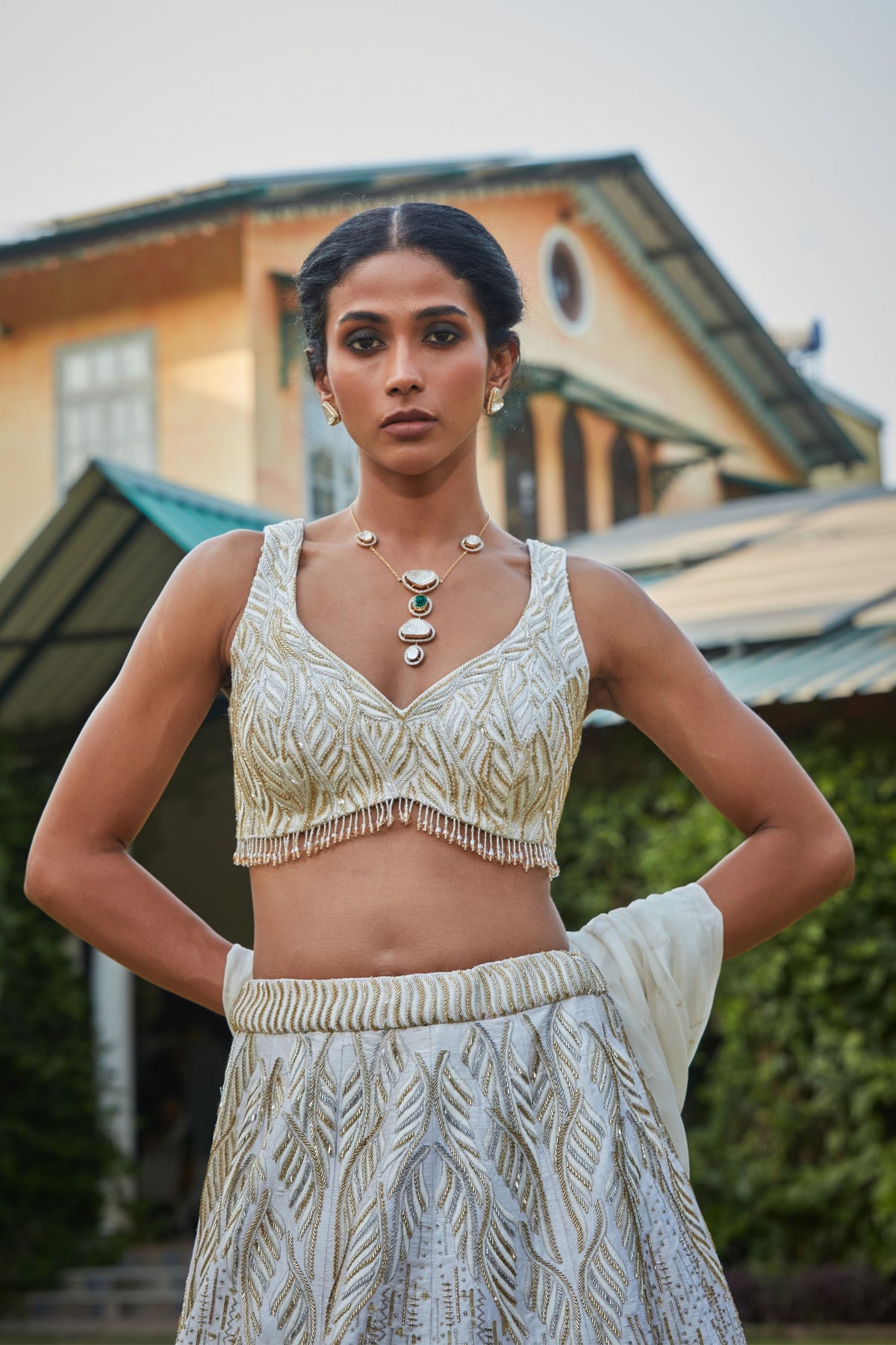 Off-white Samaira Lehenga Set