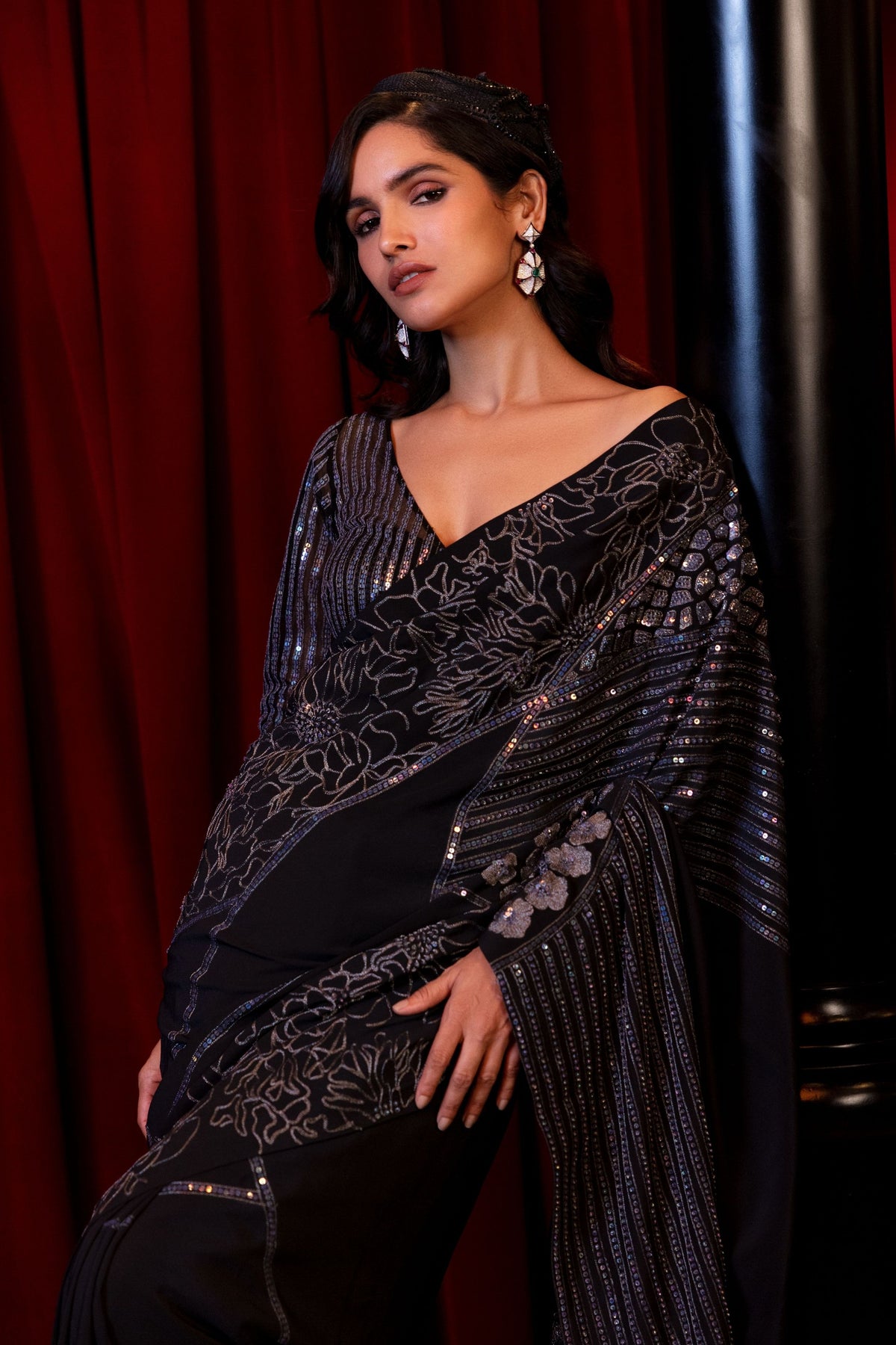 Black Amora Saree