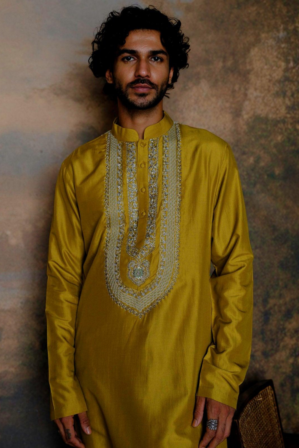 Mustard Kurta Set