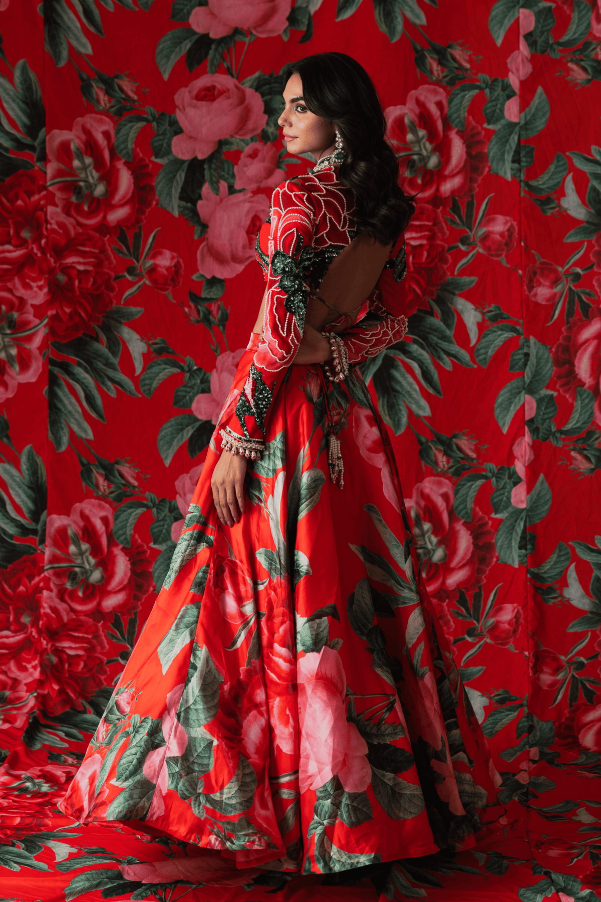 Red Lehenga With Top