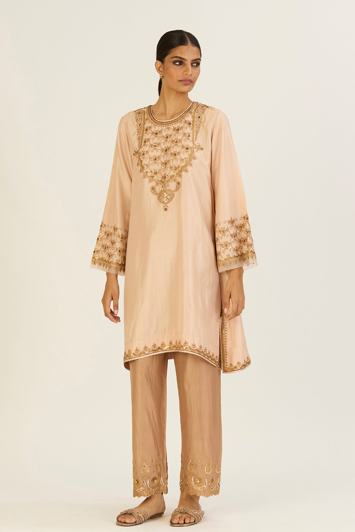 Alta Champagne Kurta &amp; Pants