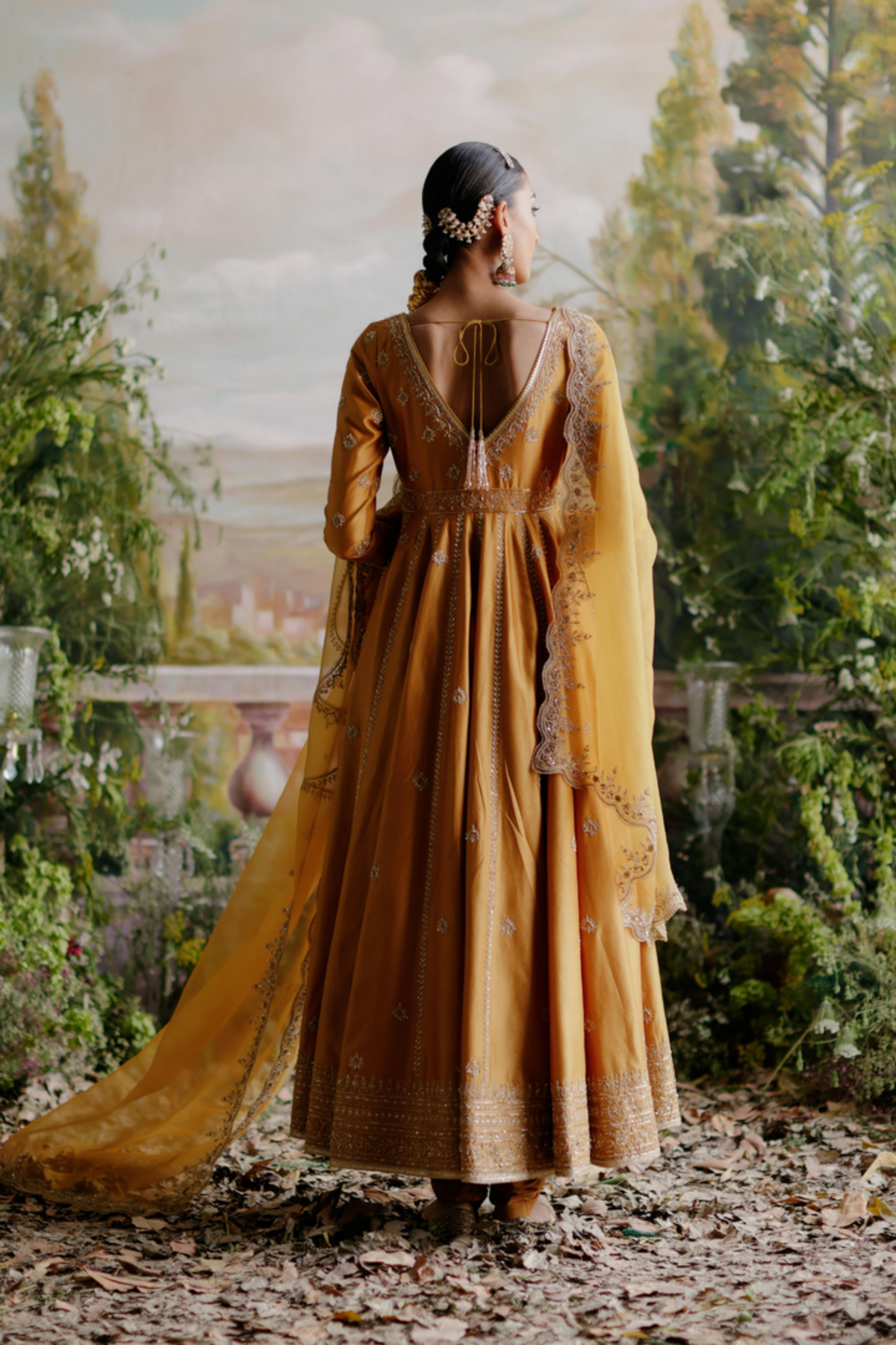 Tuscany Mustard Anarkali Set