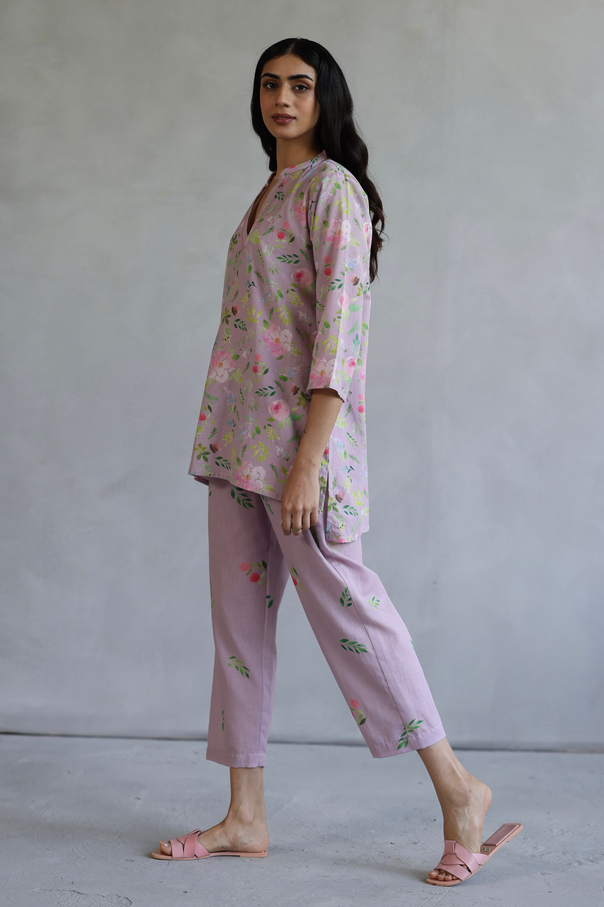 Soft Pink Hyacinth Tunic Set