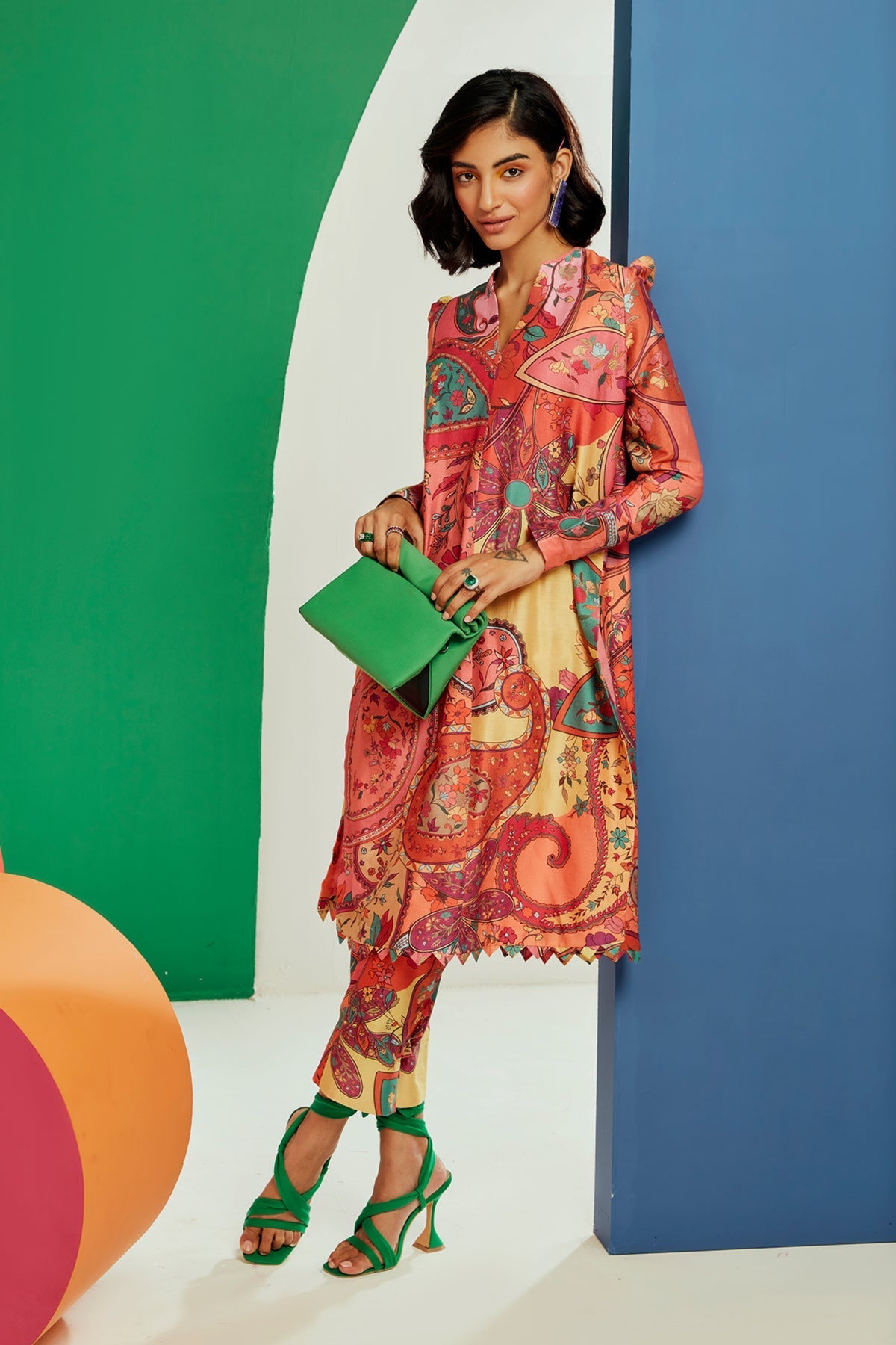 Colour Block Kurta Sets