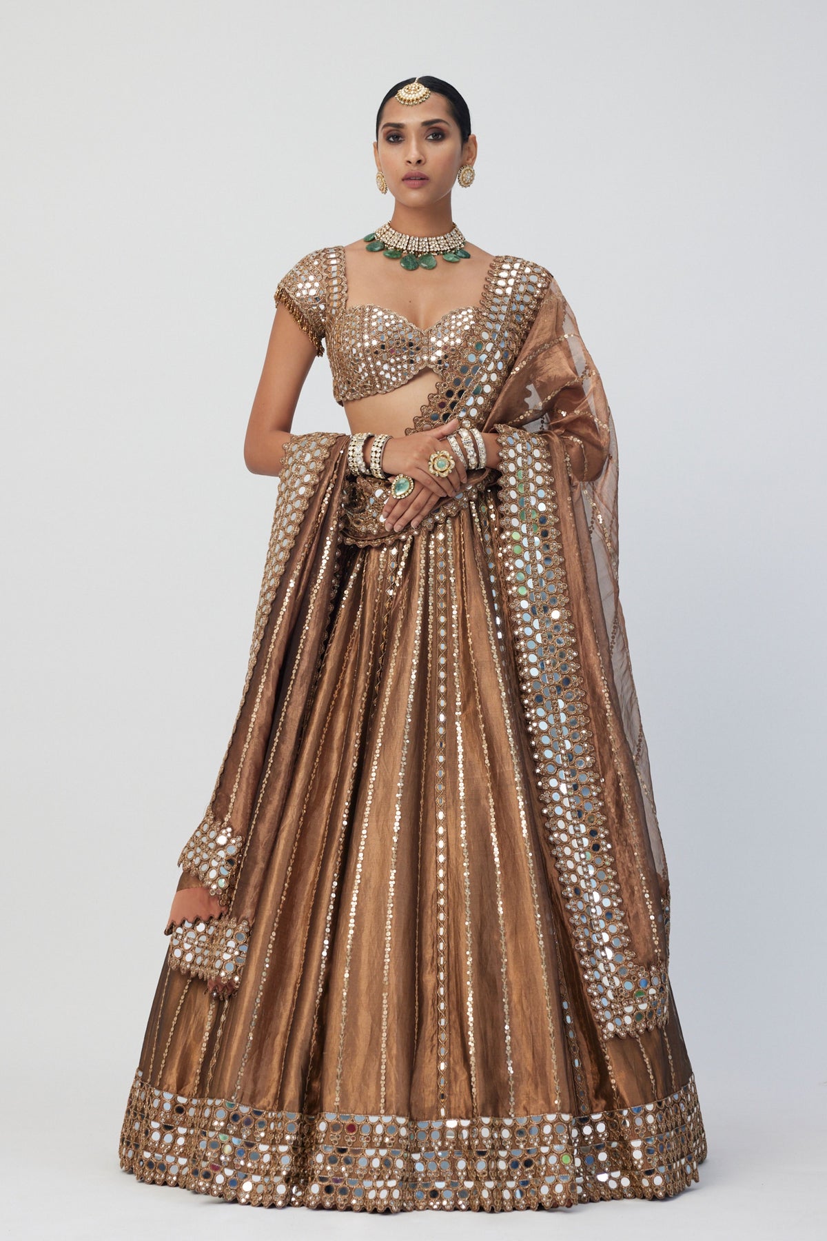 Copper Shimmer Lehenga Set