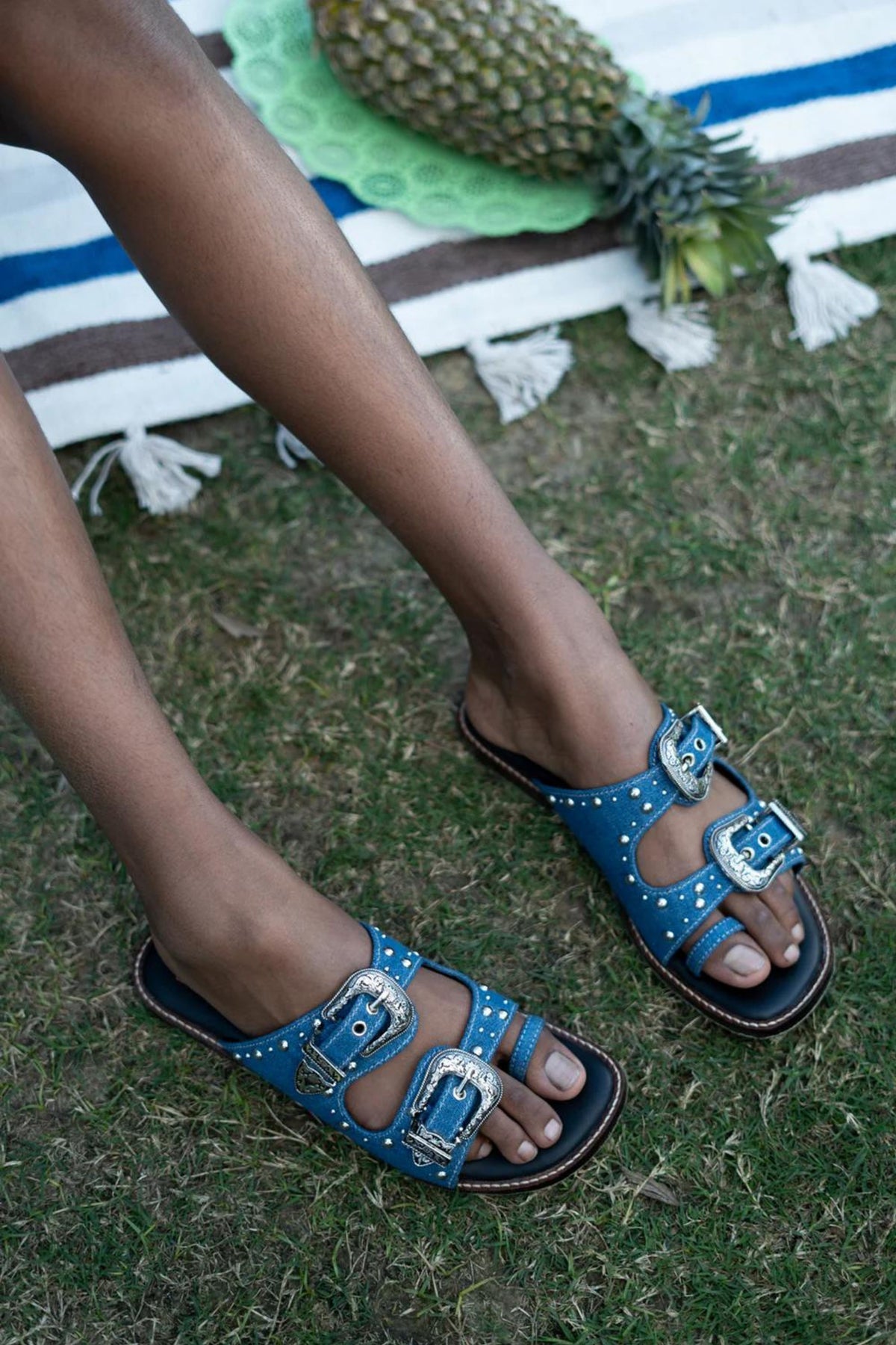 Noreen Denim Sandals