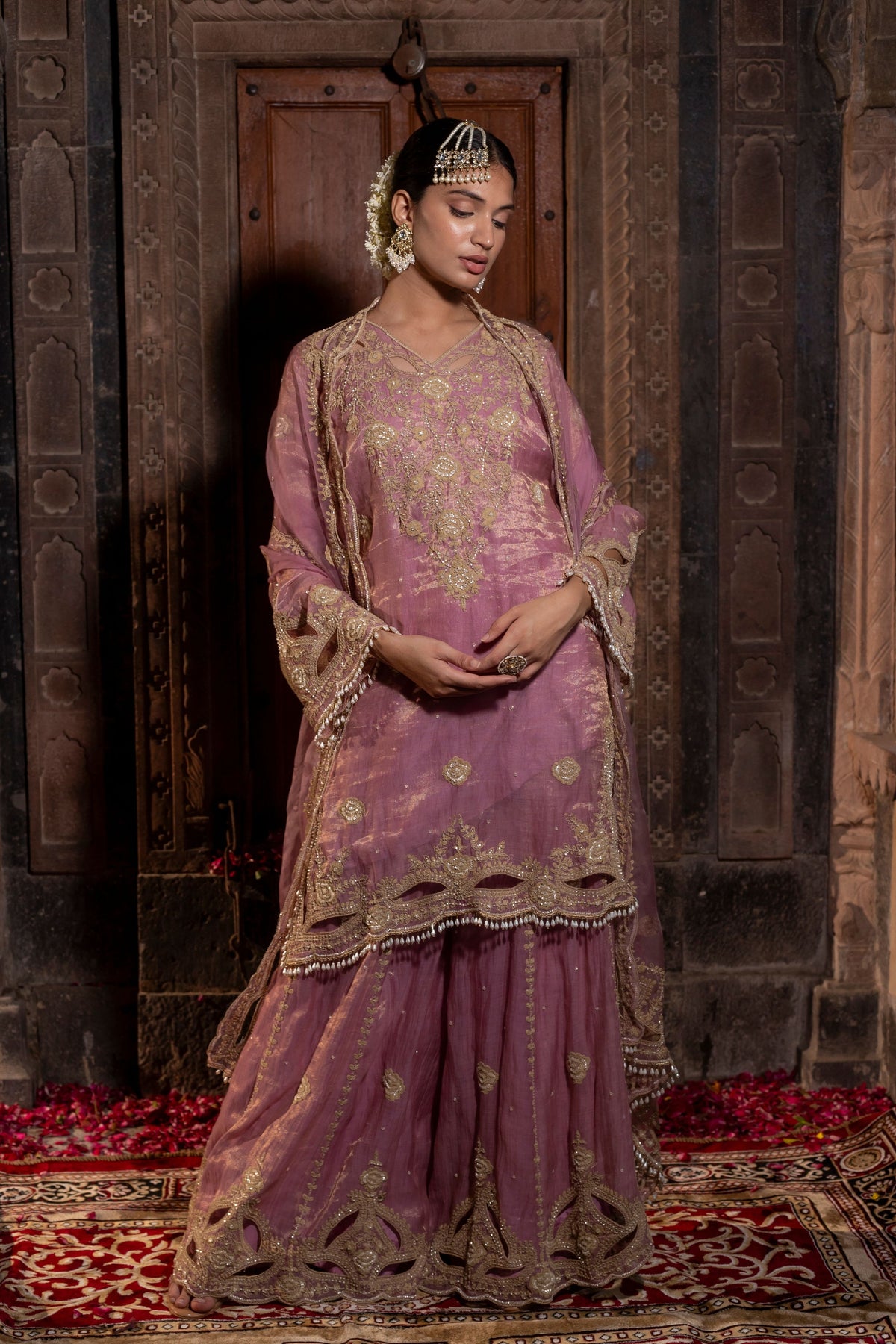 Pink Sharara Set