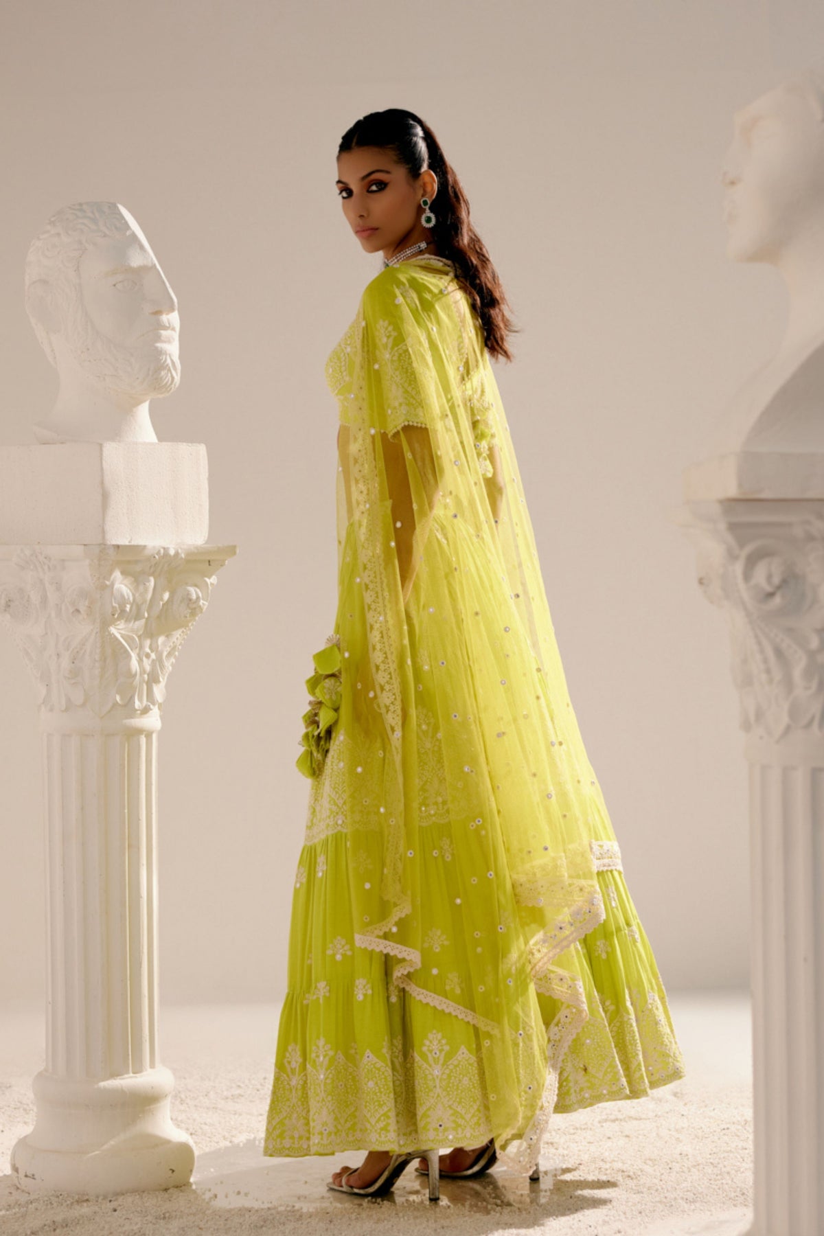 Neon Green Ambi Lehenga Set