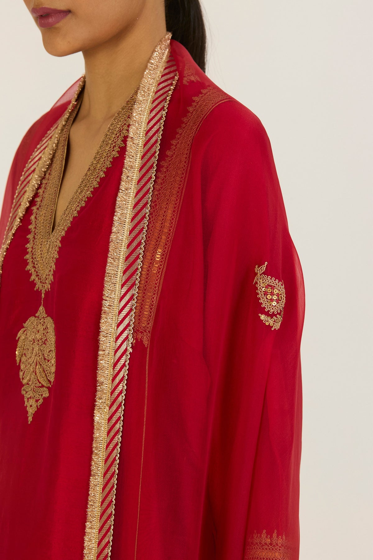 Aparna Red Dupatta