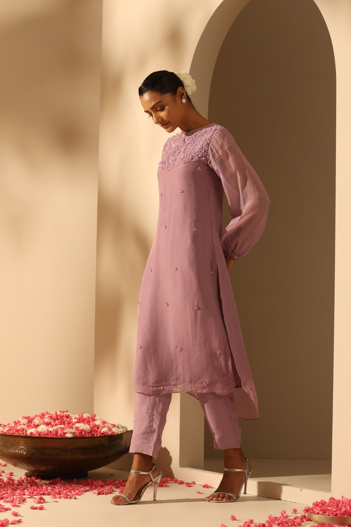 Rootu Lilac Kurta Set