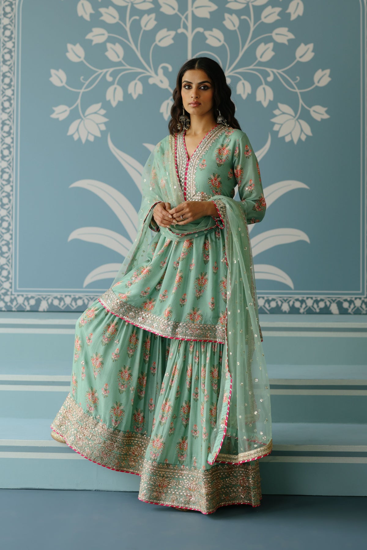 Mint Samiksha Peplum Sharara Set