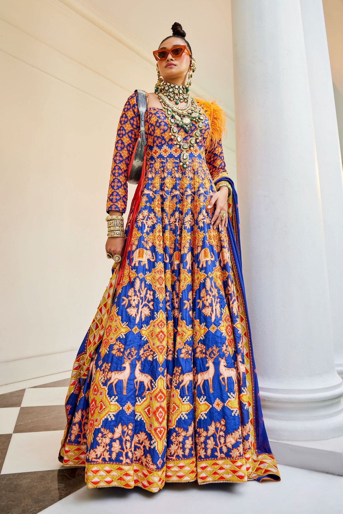 Shikargah and Patola Print Anarkali