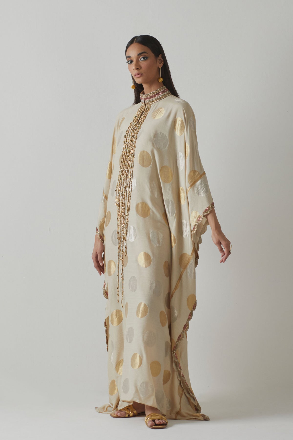 Silk Ivory Kaftan