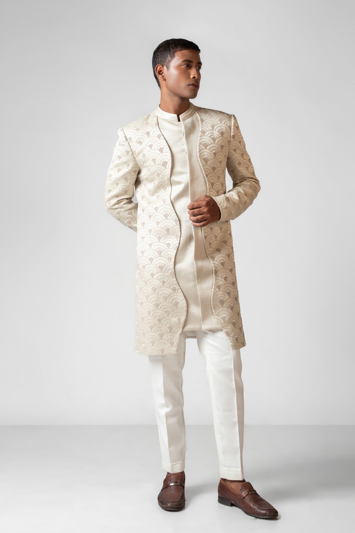 The Ivory Dolce Achkan Set