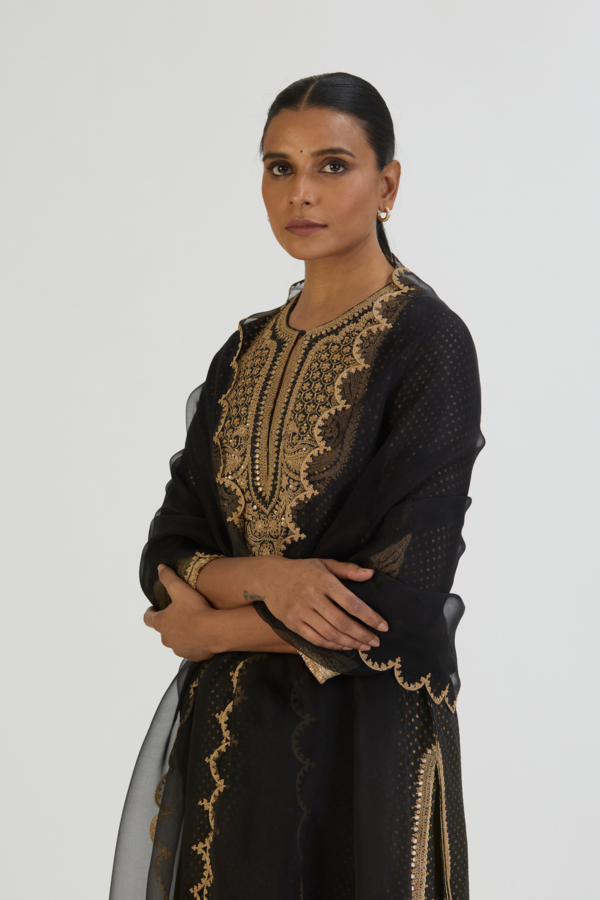 Black Aza Dupatta