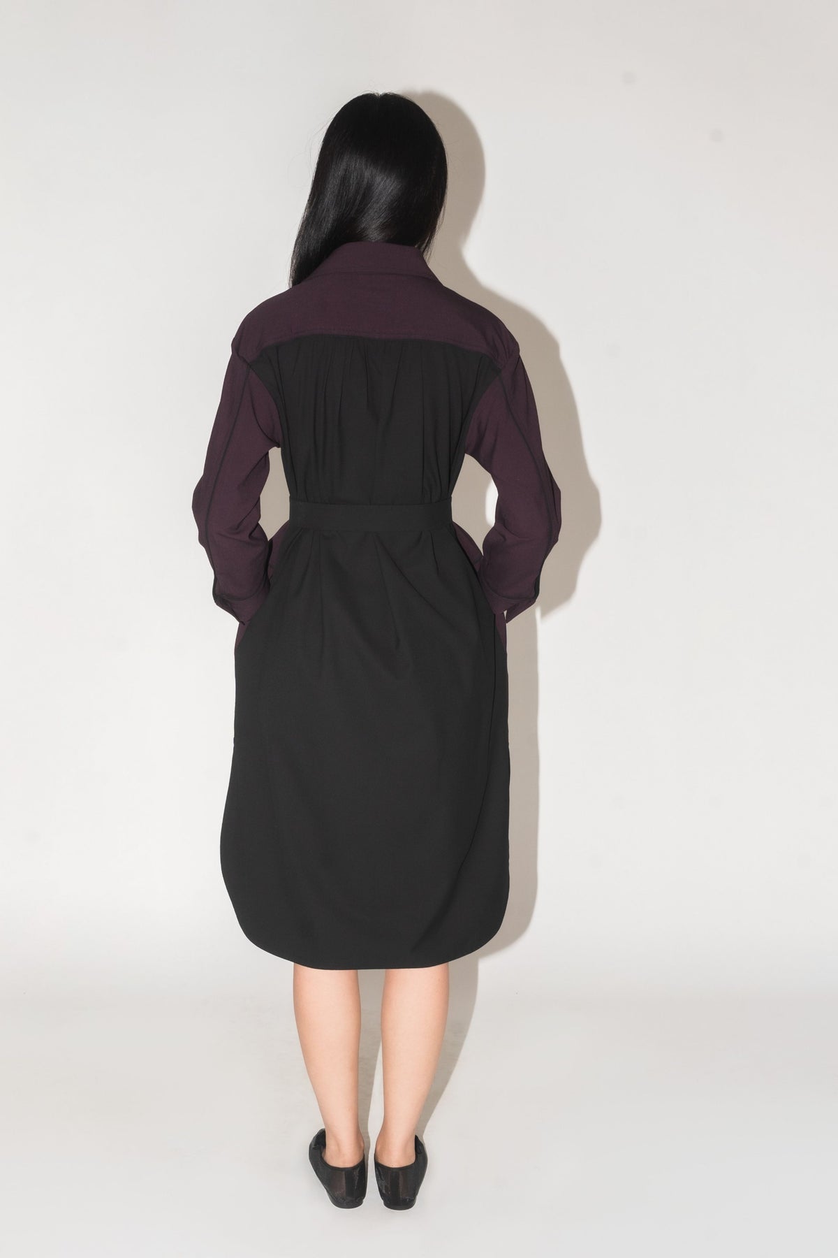 Broken Fence Plum Shirt Dress