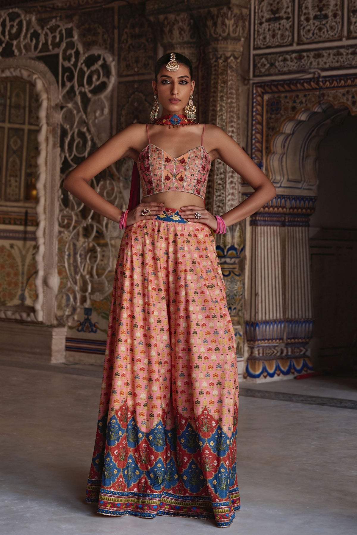 Sunset Saima Sharara Set