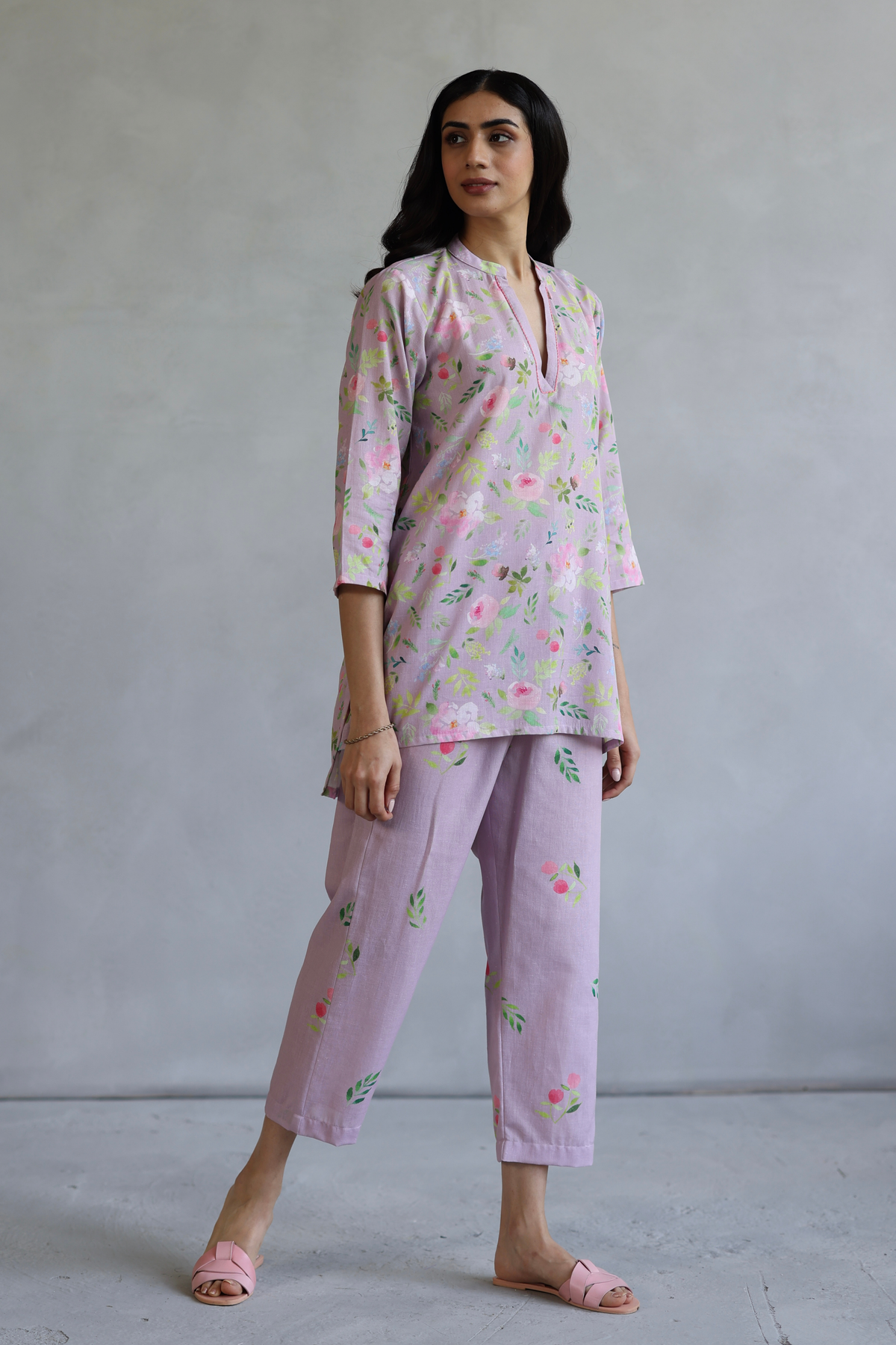 Soft Pink Hyacinth Tunic Set