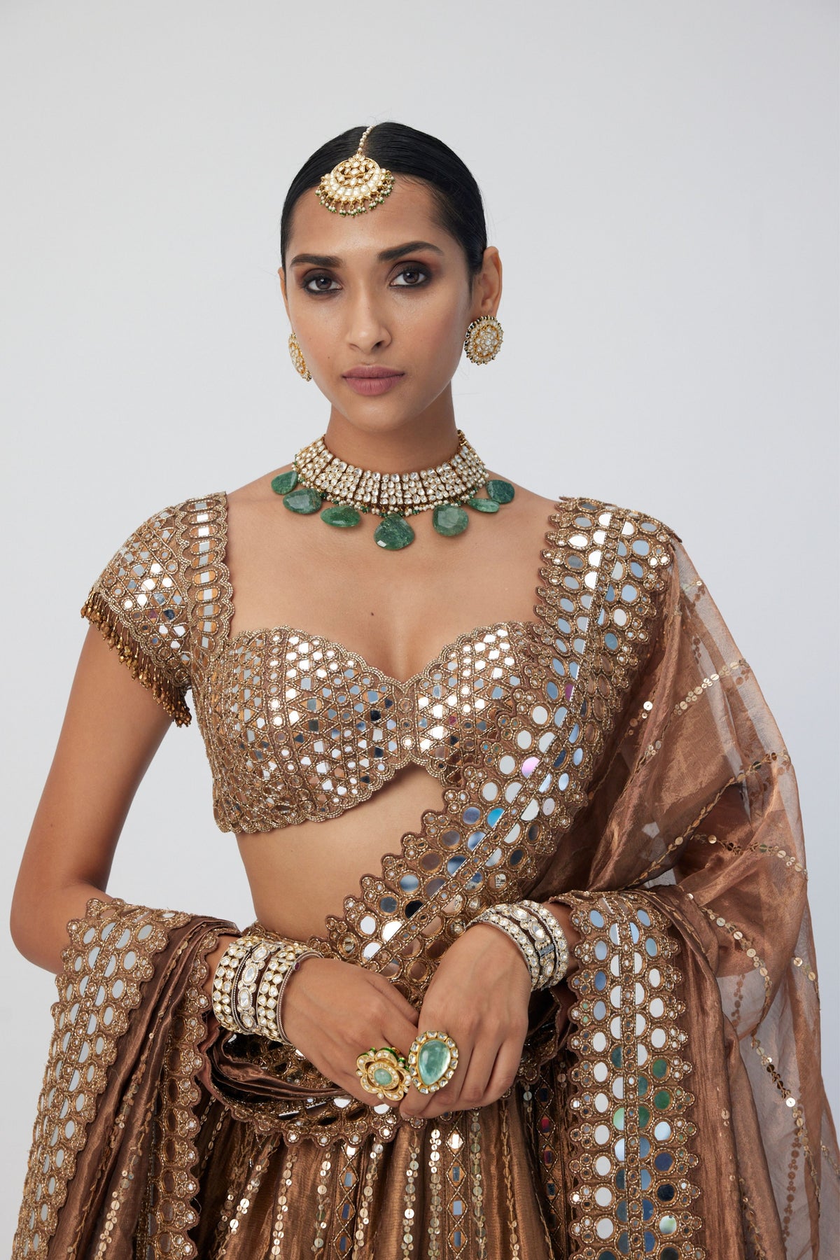 Copper Shimmer Lehenga Set