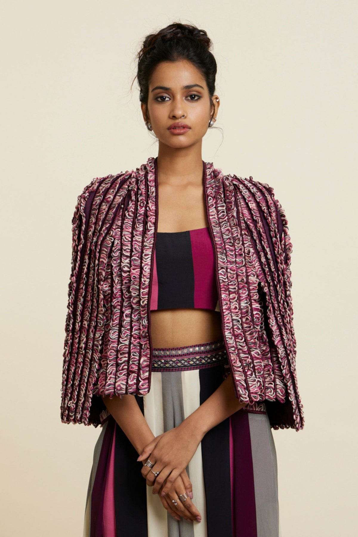 Merlot Textured Noor Jacket