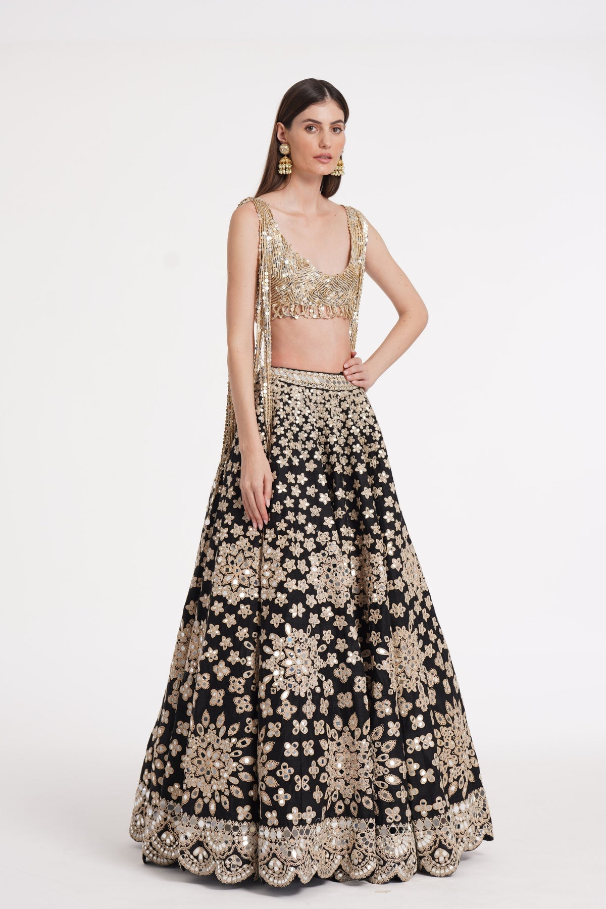 Black Mirror Lehenga Set