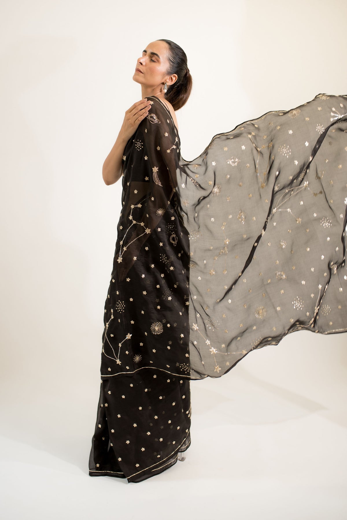 Andromeda Black Saree