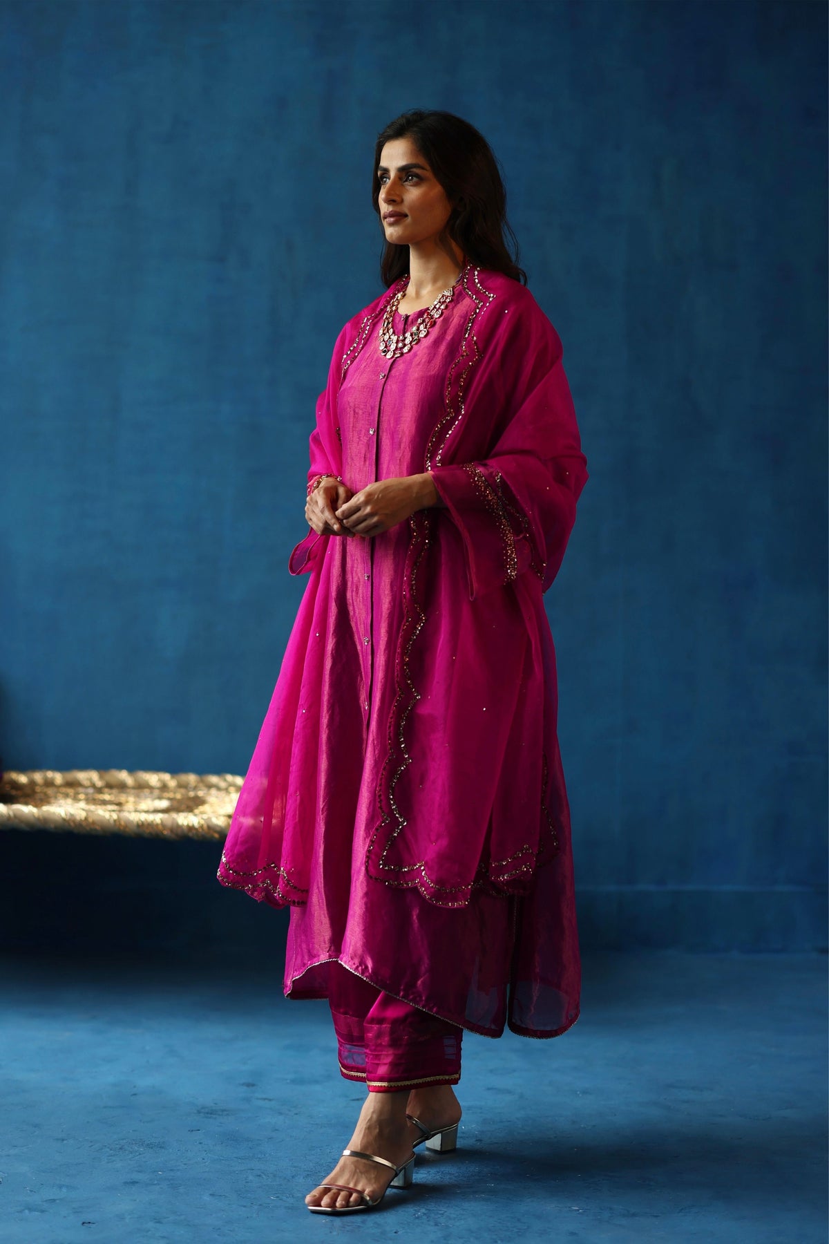 Fuchsia Kala Khatta Kurta Set