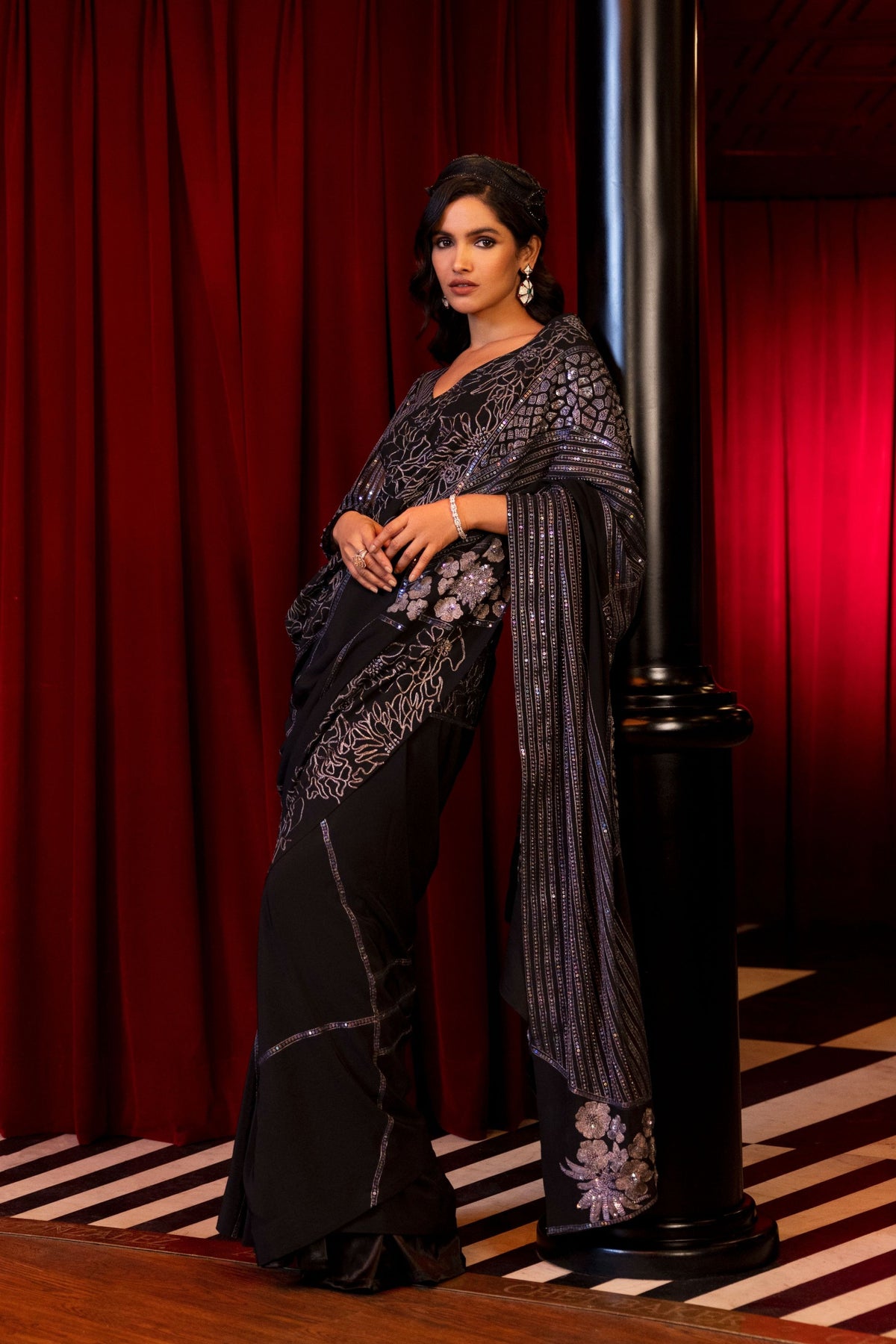 Black Amora Saree