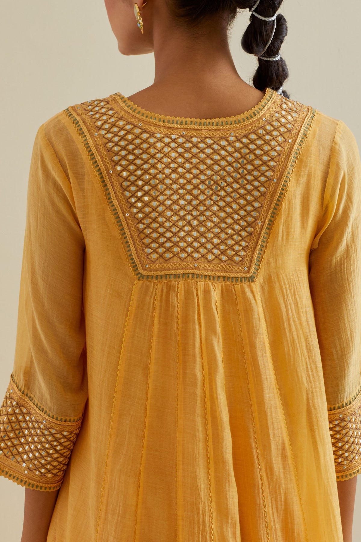 Yellow Yoke Kurta Set