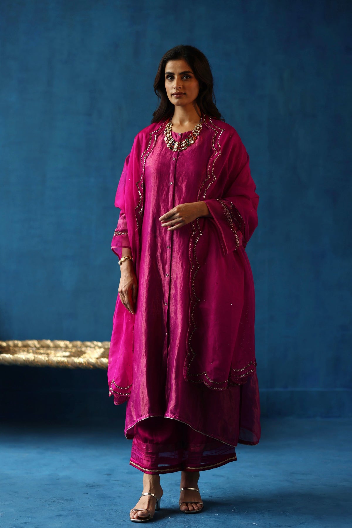 Fuchsia Kala Khatta Kurta Set