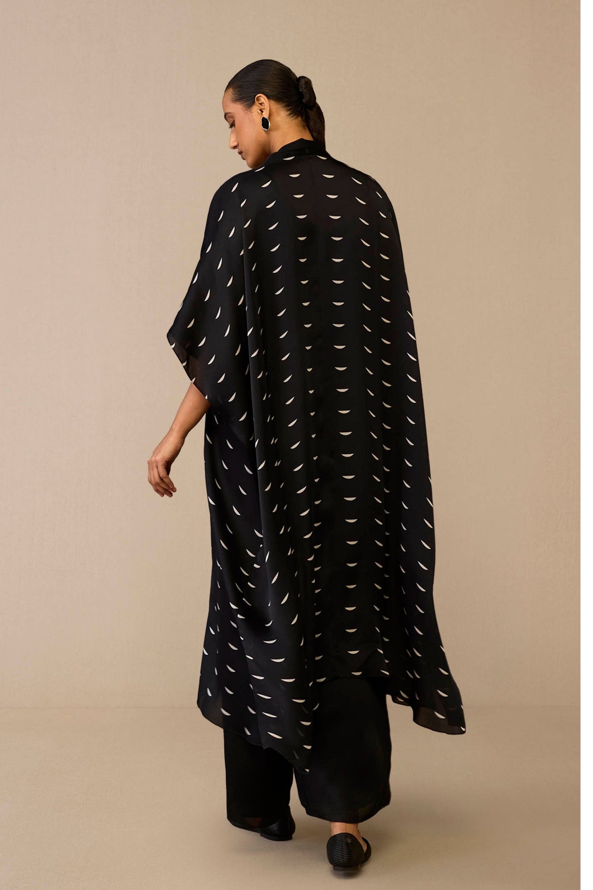 Black Dilkashi Cape Set