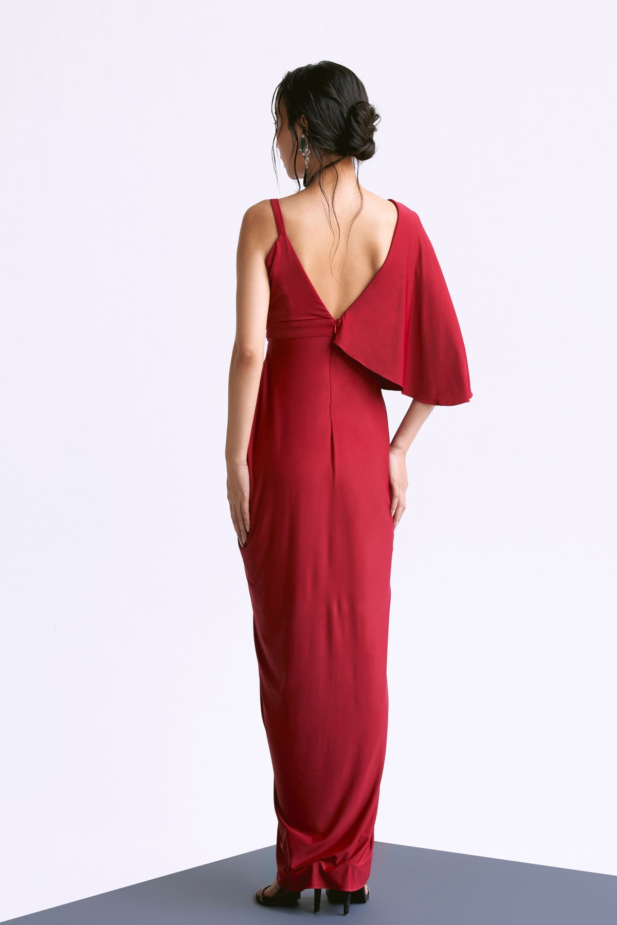 Plunge Overlap Gown