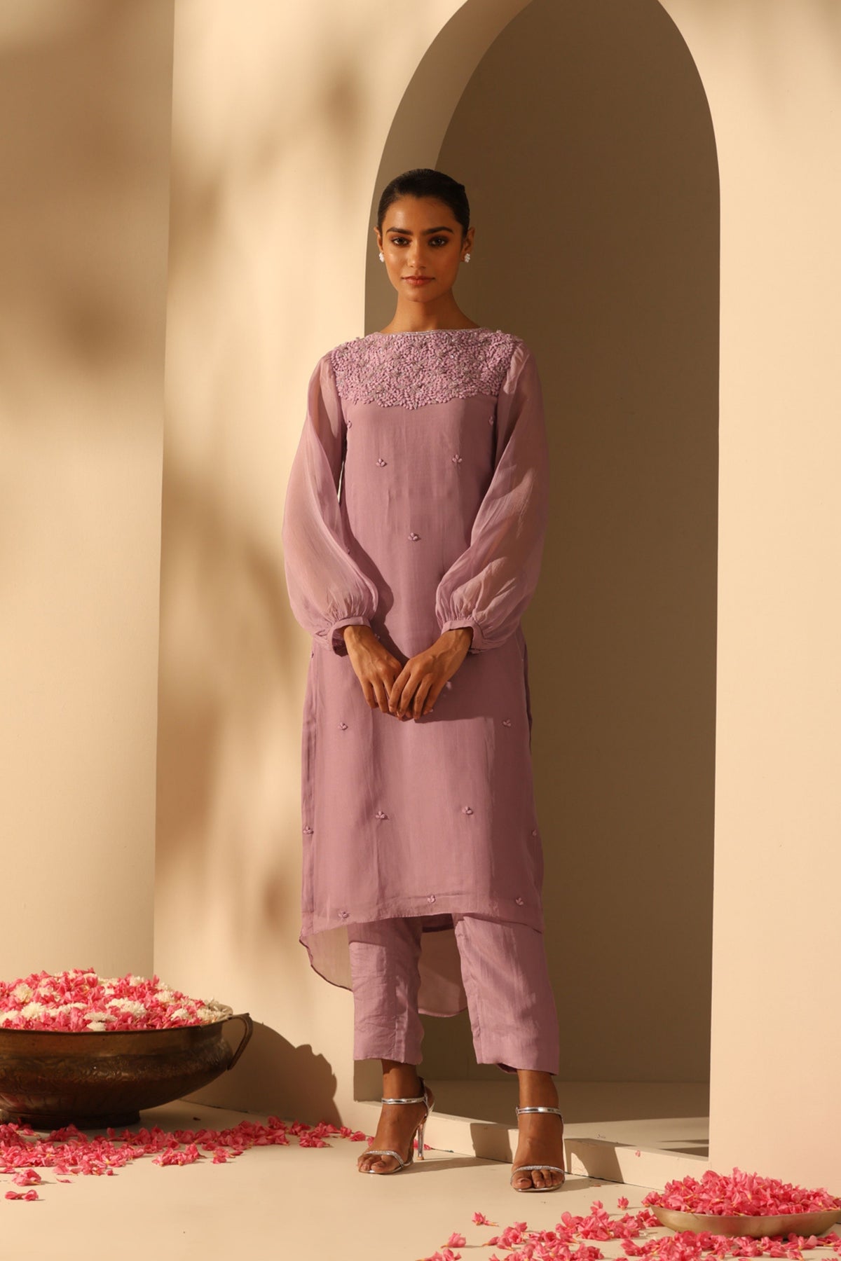 Rootu Lilac Kurta Set