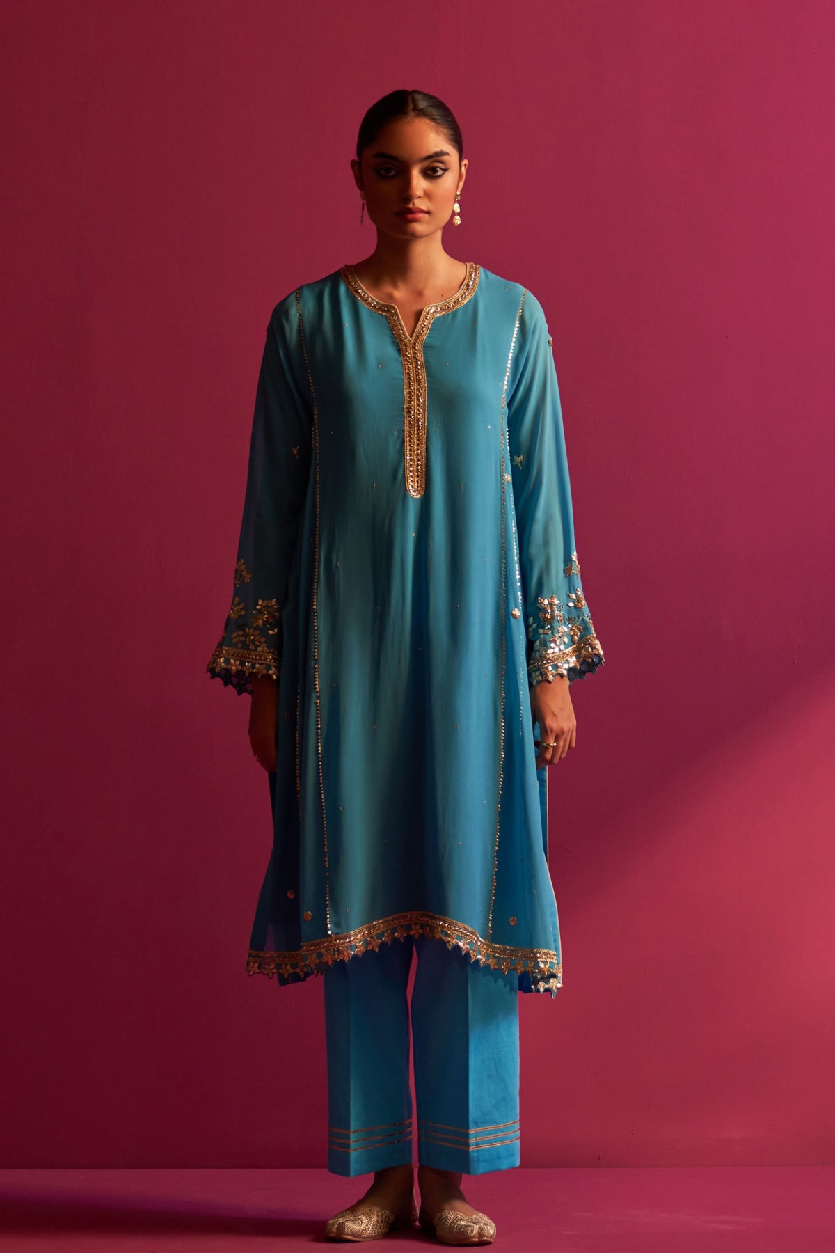 Blue Ira Kurta Set