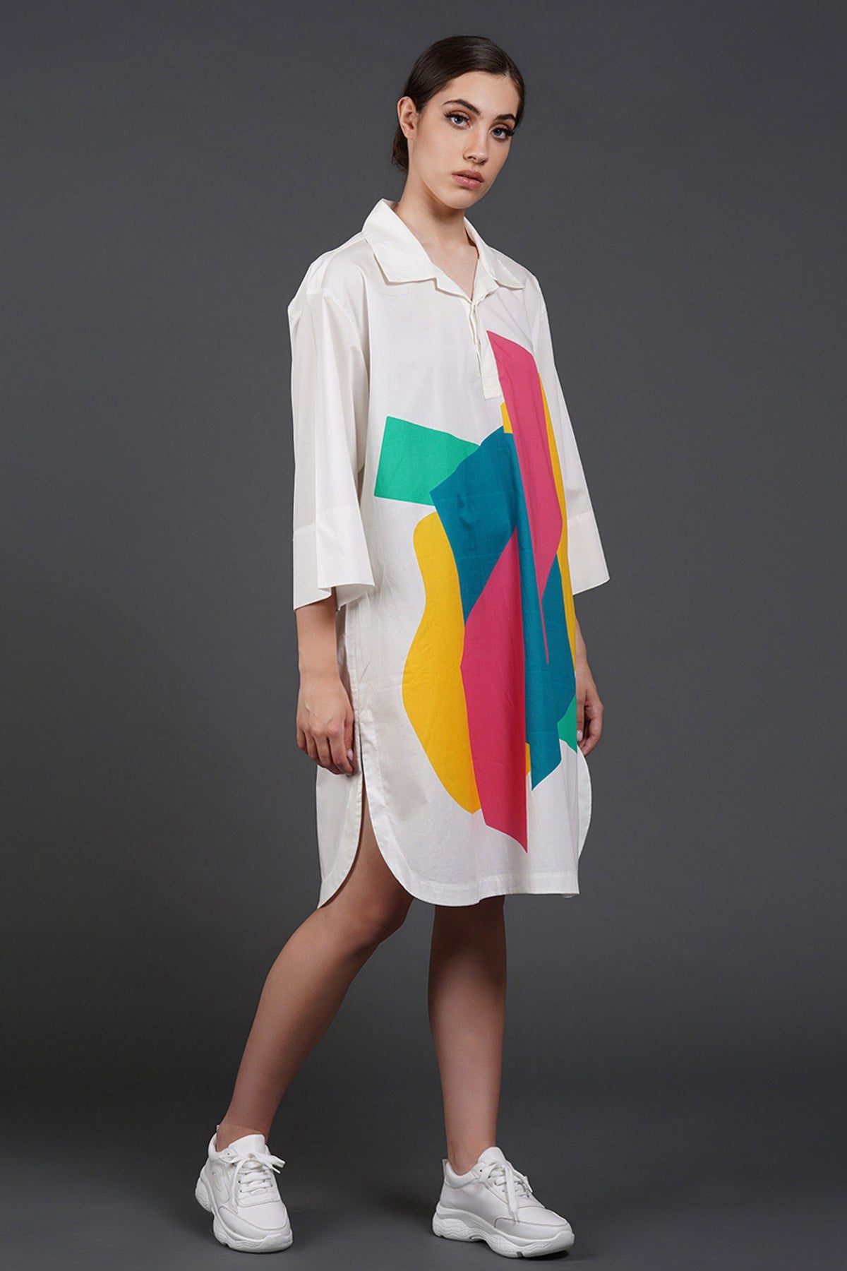 Offwhite Digtal Print Dress